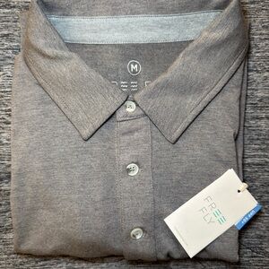 FreeFly Bamboo Flex Polo - Heather Graphite